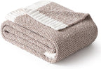 MIULEE Taupe Super Soft Throw Blanket for Couch, Cozy Fluffy Warm Throws Knit Blankets for Sofa, Bed, Chair, Living Room, Camping, Picnic, 50 x 60 inch