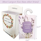 8 Large Packs Lavender Scented Sachets Bag with Hanger for Drawer and Closet Xmas Gift