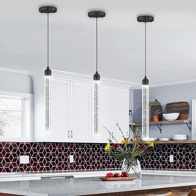 Mini Chandeliers Modern Crystal Pendant Lighting LED Dimmable Pendant Lights Kitchen Island Dining Room