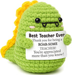 OCCdesign Mini Teacher Gifts for Christmas Teacher Appreciation Gifts for Best Teachers Ever Handmade Crochet Dinosaur Thank You Gift for Teachers Christmas Birthday Retirement Gift Ideas