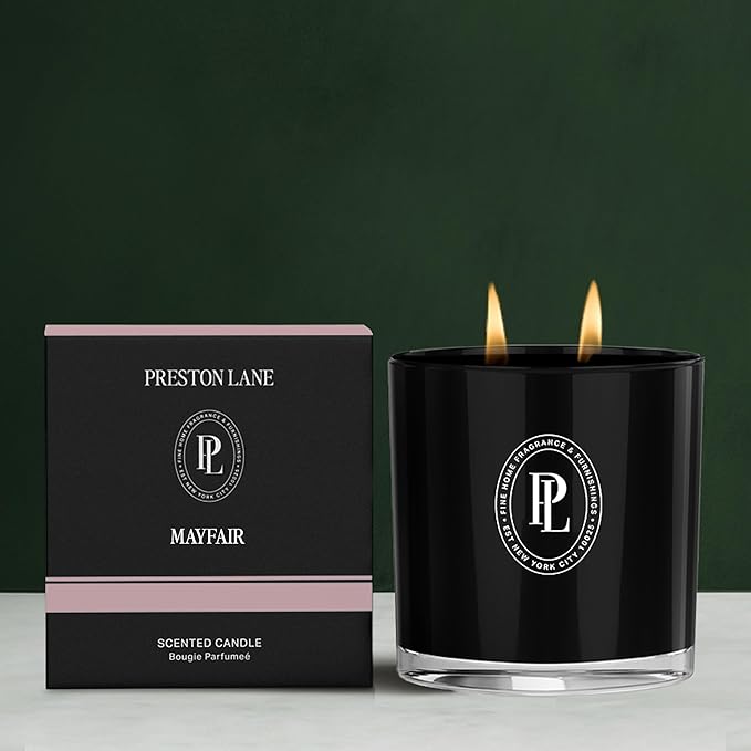 Preston Lane The Scented Candle, Luxury Candle with Vegan, Soy Wax Blend, Mayfair, 7.5 Oz