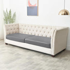 Yates Home PU Leather Couch Sofa Cushion Slipcover Water-Proof Elastic Chair RV Seat Covers Loveseat Sofa Furniture Protector Slip Cover for Seater Replacement Living Room（2 Pieces, Light Gray）