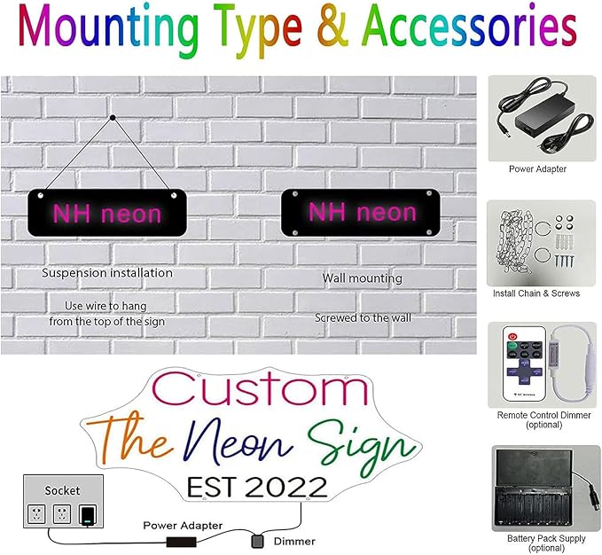 Custom LED Neon Signs for Wedding Bedroom Birthday Party Home Décor Personalized Custom Neon Lights Sign Bar Salon Cafe Shop Night Light Sign Logo