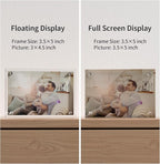 5 Pack Acrylic Photo Frames 3.5x5 Double Side Magnets Picture Frame, Magnetic Picture Frames for 3x4, 3.5x4.5 photos, 3x5 Picture Frame 10 + 10MM Thickness