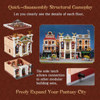 PANTASY Vintage European Grand Theater Building Set-Modular Model with Crystal Chandelier, Transparent Dome&Expandable Street Scenes Retro Collectible Theater Architecture for Adults &Home Décor Gift