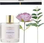 Cocorrína Flower Reed Diffuser - Lavender Thyme 6.7oz Scented Diffuser with Sticks Home Fragrance Essential Oil for Bathroom Shelf Decor (Artificial Flower)