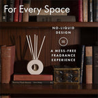 ScentAir Infused Liquidless Reeds | Includes 25 Flameless Reeds and 1 Decorative Vase, White | Essential Oil Aroma Diffuser Sticks | Fresh Spa Scents | Amazon Exclusive | Mocha Crème Brûlée