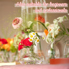 Bud Vases Set of 24, Glass Bud Vase in Bulk, Clear Bud Vases for Centerpieces, Small Vases Flowers Vintage Vases for Rustic Wedding Home Decor Floral Arrangements Mini Glass Bud Vase