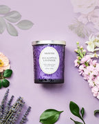 M&SENSE Eucalyptus Lavender Scented Candle, Cracking Wooden Wick Soy Wax, 18oz 100 Hours Long Lasting Clean Burn, Large Jar Candles for Home Decor, Non-Toxic Relaxing Aromatherapy Gifts for Women