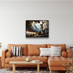 XWNLTEPK Christian Art Crucifixion Print Jesus on the Cross Art Wall Jesus Picture Modern Home Decor Canvas Wall Art Poster