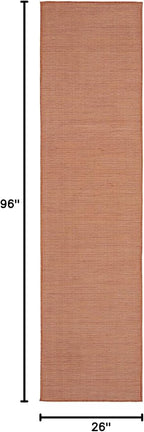 Nourison Positano Indoor/Outdoor Terracotta 2'2" x 8' Area Rug, Easy Cleaning, Non Shedding, Bed Room, Living Room, Dining Room, Backyard, Deck, Patio (2x8)