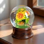 Fall Autumn Decor Sunflower Snow Globe Musical, Sunflower Themed Gifts, Indoor Farmhouse Fall Decorations, Thanksgiving Gift Ideas.