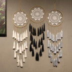 Artilady Macrame Dream Catchers for Bedroom - Tassel Wall Hanging Handmade Dreamcatchers Home Decor with Tassel Feather Ornament Craft Blessing Gift