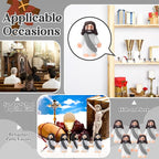 Bememo 100 Pcs Jesus Toys Original Design Mini Rubber Little Jesus Figurine to Hide and Seek Religious Party Favors Sunday School Craft Baptism Gifts for Easter Egg Stuffers (Gray)