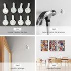 HLNIUC Boho Floral Framed Canvas Wall Art,Colorful Wildflower Landscape Wall Decor Set of 3(16”x24”)Rustic Bohemian Style Flower Art Print,Modern Botanical Floral Wall Painting for Living Room Bedroom