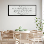 ZZJJHYWGQ Christian Wall Decor Numbers 6:24-26 Bible Verse Catholic Sign 40"×15" for Living Room Religious Scripture Art Christ Jesus Family Large Wooden Framed Home Hanging (Black)