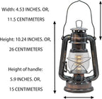 YAKii LED Vintage Lantern Metal Hanging Hurricane 12 LED Dimmer Switch Warm White Battery Operated Power Outage Indoor Camping Lighting Outdoor Brooklyn Decoration(Copper)