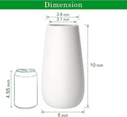 D'vine Dev 10 Inch Ivory Elegant Oval Ceramic Vase for Flowers, Home Décor Vase with Design Box, VS-LD-B-2