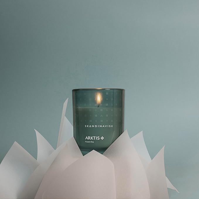 Skandinavisk ARKTIS 'Artcic' Scented Candle, Special Edition, Scent Notes: Windswept Woods and Arctic Sage, Spearmint and Snowflakes, Vegan Formula, 2.3 oz.
