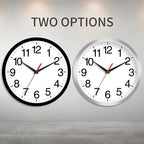 Wall Clock Modern 10 Inch Black Battery Operated Silent Non Ticking Analog for Living Room Office Home Bedroom Kitchen Bathroom