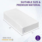 Mr.Ye Gel Memory Foam Pillows 1 Pack Supportive Bed Pillows for Sleeping with Removable Pillow Cover for Back, Stomach or Side Sleepers, 24 x 12 x 5 Inches