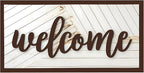 Welcome Sign - Large Rustic Wooden Wall Decor for Farmhouse Living Room, Entryway, or Foyer | 32"x16" Hanging Wall Art