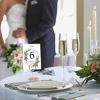 Table Number Holders 20Pcs - 2 Inch Mini Place Card Holder Short Table Number Stands for Wedding Party Graduation Reception Restaurant Home Centerpiece Decorations Office Memo (Rose Gold)