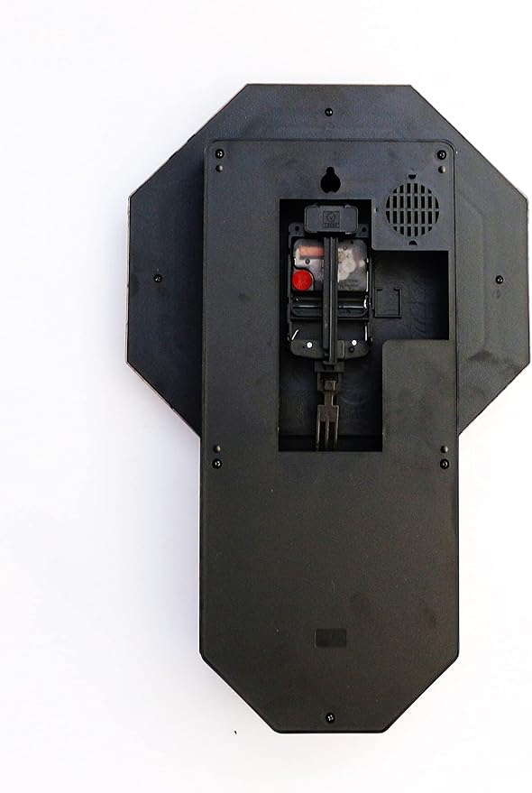 Classic Antique Mini Pendulum Wall Clock, Wood Simulated Vintage Bronze Texture, Non Ticking Silent Sweep Quartz Movement, Width 11.4”, Length 18.5”, Retro Rustic Country Style, Plastic Frame