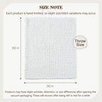 Carriediosa Chunky Knit Throw Blanket 50" X 60", 100% Hand Made Large Chenille Loop Yarn Soft Fluffy Throws for Couch Sofa Bed, Big Crochet Cozy Heavy Thick Cable Woven Blankets, Snow White