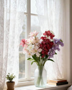 10-Bud Artificial Lily Flowers, 4 Pcs Fake Outdoor Flowers, UV Resistant Faux Flowers for Outdoor Planters, Silk Flowers for Wedding Decoration (Mixed)