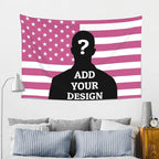 Custom Tapestry For Wall Bedroom Custom Backdrop Personalized Image Text Photo Customized Funny Tapestry Banners And Signs Mother's Day Vertical Tapestrys