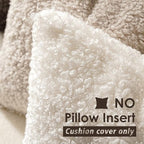 Foindtower 2 Pieces 16x16 Inch White, Faux Fur Throw Pillow Cover Accent Sherpa Pillow Fuzzy Soft Pillowcases Sheepskin Decorative Fleece Cushion Case for Bed Couch Living Room