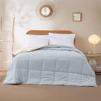 Modern Threads Down Alternative Reversible Comforter Beige/Light Blue King