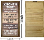 Kitchen Decor Wall, Rustic Kitchen Decorations, Kitchen Frame Décor, Kitchen Rules Sign, Kitchen Wall Décor, Kitchen Decor and Accessories, Farmhouse Kitchen Frame Sign, Rustic Kitchen Door Rules Sign