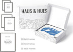 HAUS AND HUES Photo Gallery Wall Frame Set - Set of 5 Black Frames for Gallery Wall, Gallery Wall Frames, Multiple Picture Frames for Wall Collage (Two 8x10, Two 11x14, One 16x20 Framed Black)