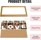 Gifts for Him/Her - Personalized Photo Frame with Love Design, Wall Mount or Tabletop Display, Romantic Gifts for Boyfriend Girlfriend Anniversary Birthday Valentine's