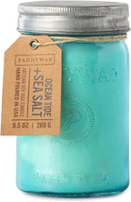 Paddywax Scented Candles Relish Collection Soy Wax Artisan Candle in Glass Jar with Lid, 9.5-Ounce, Ocean Tide + Sea Salt