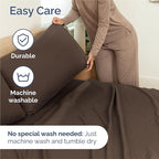 Twin XL Sheets Set 4 Piece - Includes 2 Pillowcases - Bed Sheets Twin XL Size - Soft Hotel Luxury Bedding - Cooling, Comfy and Breathable - 1 Flat & 1 Fitted & 2 Pillowcases w/ Deep Pockets - Brown