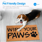 PLUS Haven Coco Coir Door Mat with Heavy Duty Backing, Natural Wipe Your Paws Doormat, 17.5”x30” for Entrance, Front Porch, Easy to Clean Entry Mat, Outdoor and Indoor Uses, Home Decor