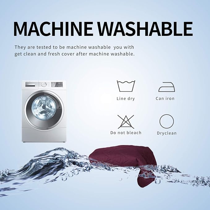 Easy-Going Sofa Slipcover L Shape Sofa Cover Sectional Couch Cover Furniture Protector Mat for Pets Dog Cat (Small,Wine/Wine)