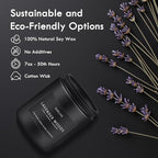 Scented Candles for Men | Lavender & Wood Candle - Candle for Men, Manly Candles for Home Scented, Man Gifts for Him/Friend, 7oz Black Jar