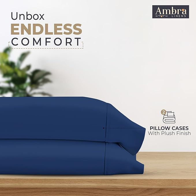 Ultra Soft Pillow Protectors 400TC Set of 2 Breathable Pillow Covers 100% Protection Against Stains, Dust & Dirt - Machine Washable