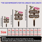 Personalized Watercolor Bird Metal Sign with Stake,Custom Gardener Last Name Signs Outdoor Decor,Customized Gardening Housewarming Gifts,Birds on the Branch Plaques for Patio Lawn Porch Backyard Farm