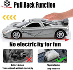 1/36 Scale Mclaren F1 1994 Diecast Cars Models,Pull Back Vehicles Mclaren Toy Cars,Cars Gifts for Boys Girls Silver