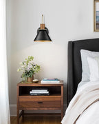 Black and Gold Wall Sconces, HWH Industrial Sconces Wall Lighting Indoor Vanity Barn Light Fixture, Gooseneck Wall Lamp for Bathroom Bedside Bedroom Kitchen, Hammered Metal Shade, 5HZG74B-L BK+BG