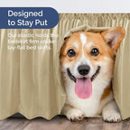 Wrap Around Dust Ruffle Bed Skirt - Beige - for King Size Beds with 12 Inch Drop - Easy Fit Elastic Strap - Adjustable Pleated Bedskirt w/Brushed Fabric - Wrinkle Free - for Women, Men, Kids & Teens