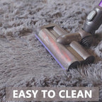 Area Rug 9x12 for Living Room - Large Soft Plush Shaggy Grey Rug for Bedroom - Modern Non-Slip Indoor Shag Fuzzy Floor Carpet