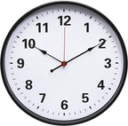 LEIKE Metal Wall Clock 12IN Black, Retro Silent Quartz Battery Operated, Decorative for Patio, Kitchen, Living Room, Bedroom, Pool