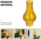 Uonlytech Vintage Decor Glass Lamp Chimney, Chimney Transparent Glass Shade Replacement Oil Lamp Wall Lamp for Vintage and Antique Style Lamps, Yellow Home Decor