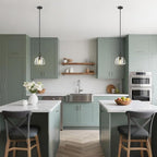 Botanist Crystal Dome Black Pendant Light,7" Crystal Modern Black Pendant Lights Kitchen Island, Hanging Crystals Dome Pendant, Farmhouse Kitchen Pendant Lighting Over Island,E12 Bulb Included